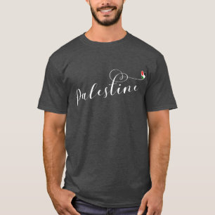 T-shirt Drapeau de coeur de Palestine, Palestinien