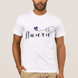 T-shirt Drapeau de coeur Nauru, I Love Nauru, République d