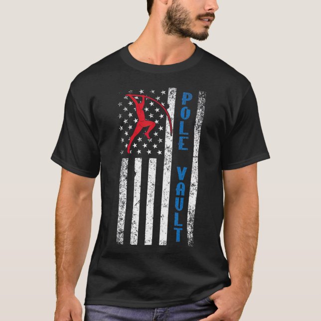 T-shirt Drapeau de coffre-fort de pôle américain (Devant)