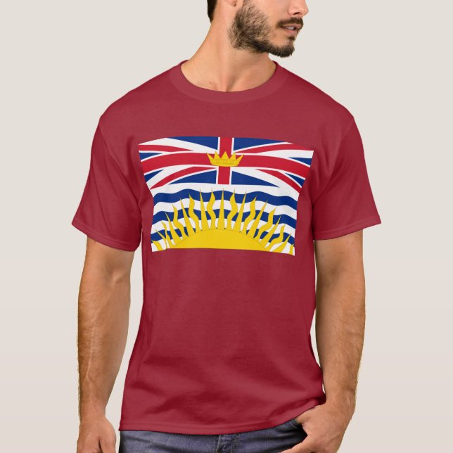 T-shirt Drapeau de Colombie-Britannique, Canada (Devant)