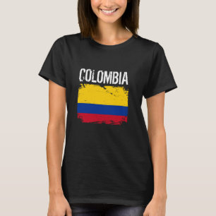 T-shirt Drapeau de Colombie Drapeau Vintage Colombien