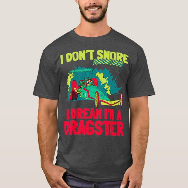 T-shirt Drapeau de course de dragster Mens Racing Carburan (Devant)