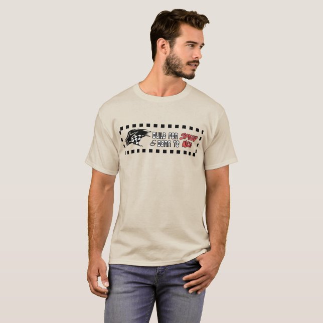 T-Shirt Drapeau de Course et Étoile de Vitesse  (Devant entier)