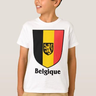 T-shirt Drapeau de crête/de Belgique de Belgique