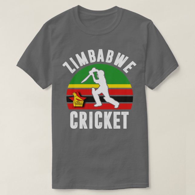 T-shirt Drapeau de cricket du Zimbabwe (Design devant)