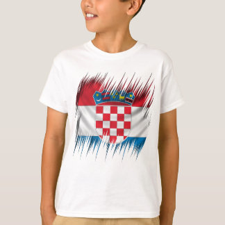 T-shirt Drapeau de Croate de défibreurs