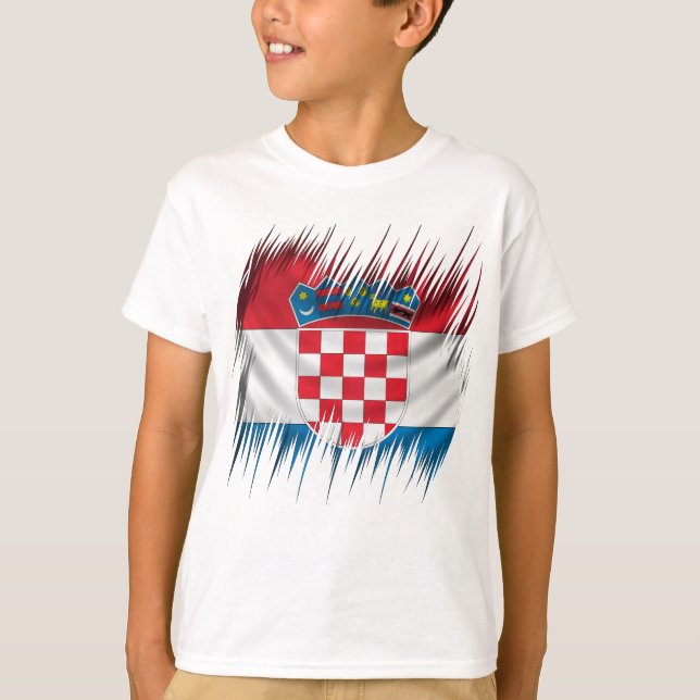 T-shirt Drapeau de Croate de défibreurs (Devant)
