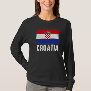 T-shirt Drapeau de Croatie Football Vintage Fan Équipe de