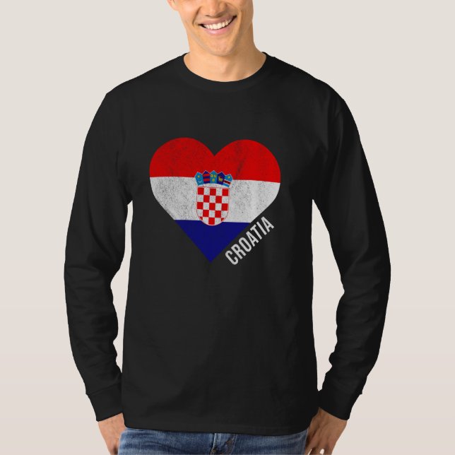 T-shirt Drapeau de Croatie Vintage (Devant)