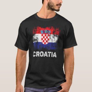 T-shirt Drapeau de Croatie vintage Drapeau de Croatie patr