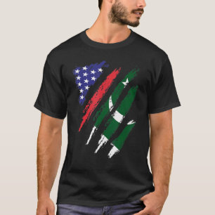 T-shirt Drapeau de croissance Pakistan Amérique USA Patrio