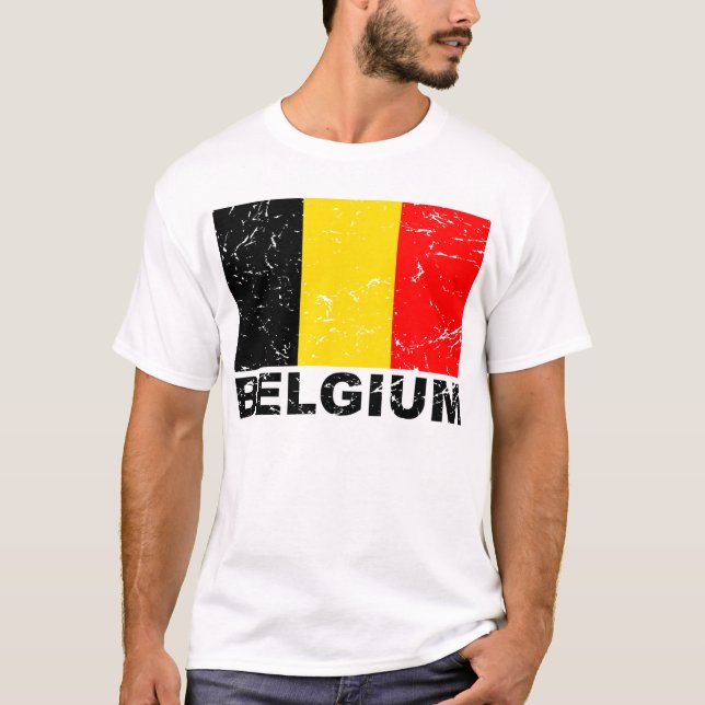 T-shirt Drapeau de cru de la Belgique (Devant)