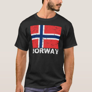 T-shirt Drapeau de cru de la Norvège