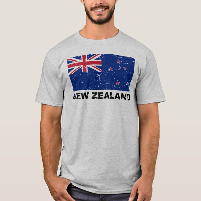 T-shirt Drapeau de cru de la Nouvelle Zélande (Devant)