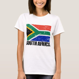 T-shirt Drapeau de cru de l'Afrique du Sud