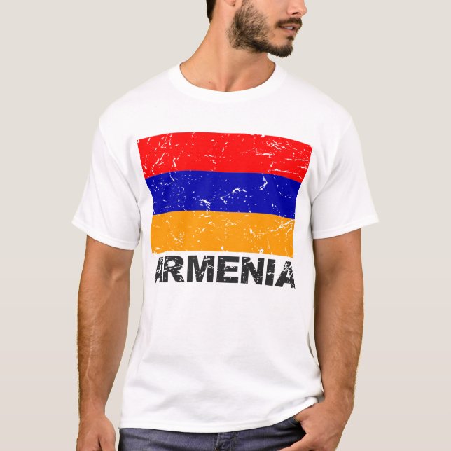T-shirt Drapeau de cru de l'Arménie (Devant)