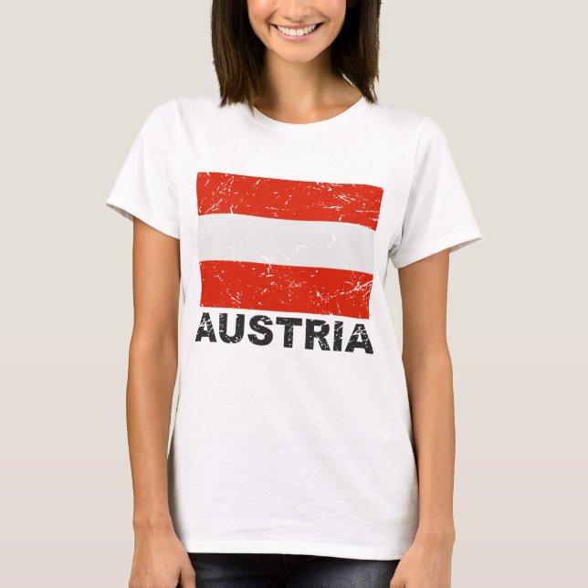 T-shirt Drapeau de cru de l'Autriche (Devant)