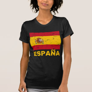 T-shirt Drapeau de cru de l'Espagne