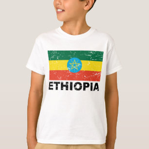 T-shirt Drapeau de cru de l'Ethiopie