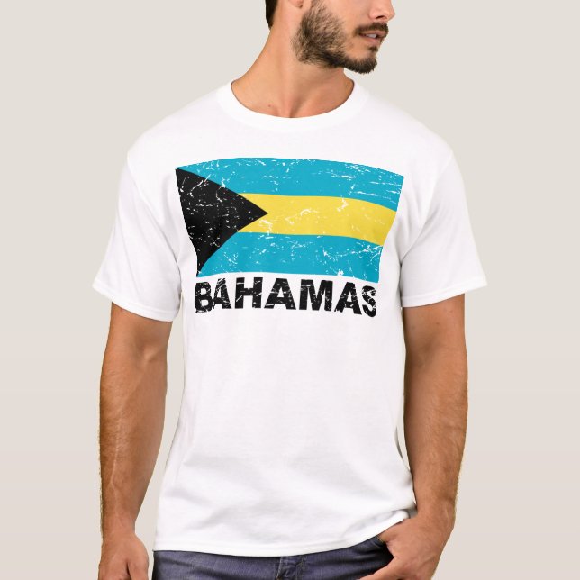 T-shirt Drapeau de cru des Bahamas (Devant)