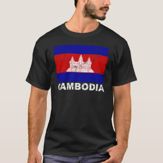 T-shirt Drapeau de cru du Cambodge