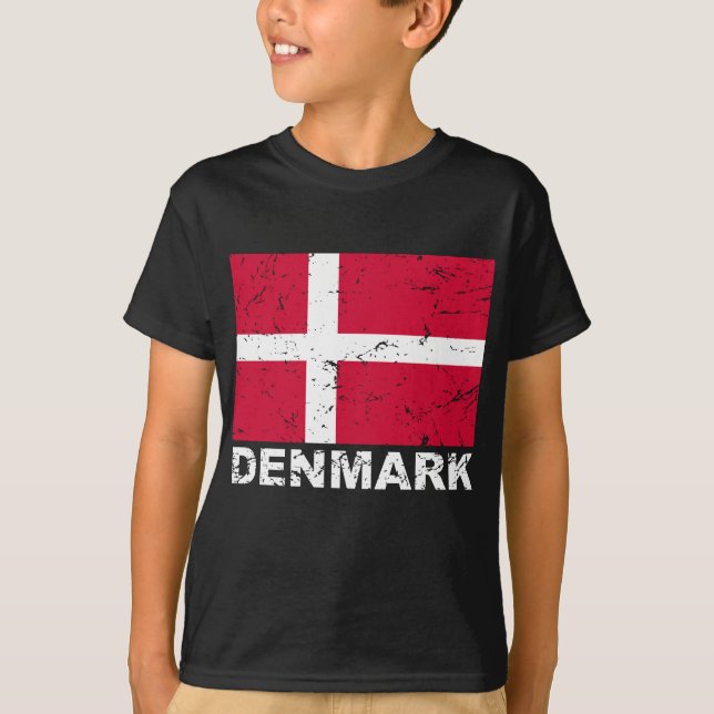 T-shirt Drapeau de cru du Danemark (Devant)