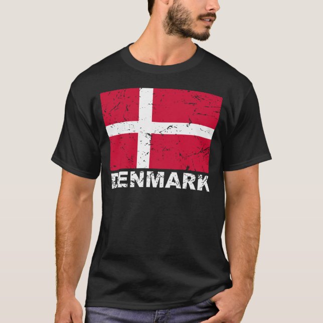 T-shirt Drapeau de cru du Danemark (Devant)