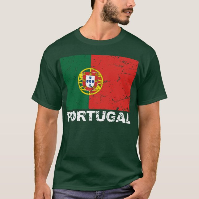 T-shirt Drapeau de cru du Portugal (Devant)