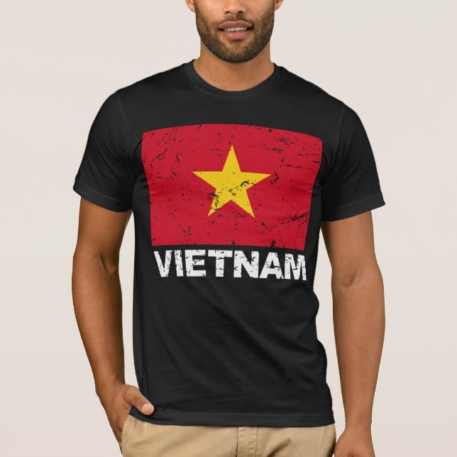 T-shirt Drapeau de cru du Vietnam (Devant)