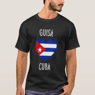 T-shirt Drapeau de Cuba Cœur Ville de Guisa