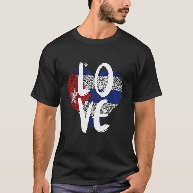 T-shirt Drapeau de Cuba Cubain   Cubain Fierté (Devant)