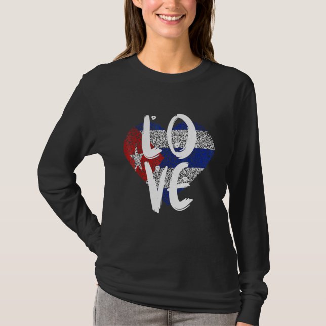 T-shirt Drapeau de Cuba Cubain   Cubano Fierté (Devant)