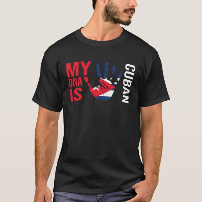 T-shirt Drapeau de Cuba mon ADN cubain vacances à Cuba Cub (Devant)