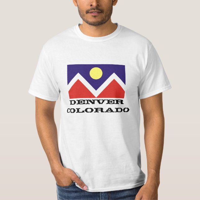 T-shirt Drapeau de Denver, le Colorado (Devant)