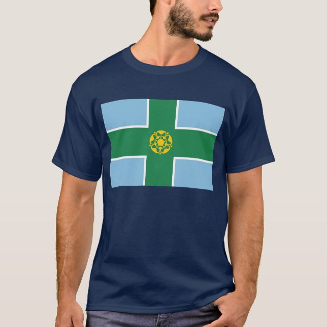 T-shirt Drapeau de Derbyshire (Devant)