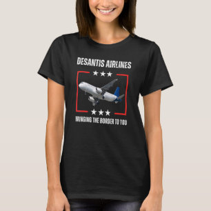T-shirt Drapeau De Détresse De Desantis Airlines Portant L