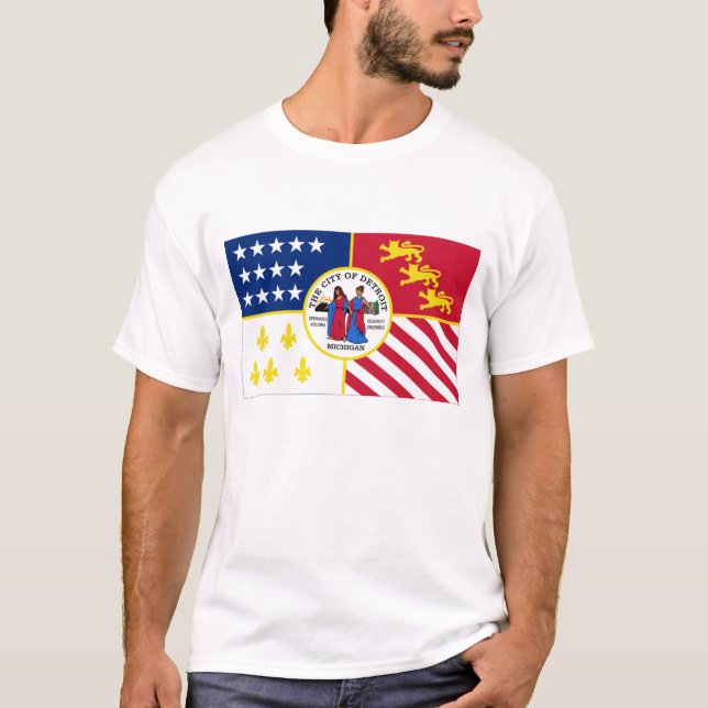 T-shirt Drapeau de Detroit (Devant)