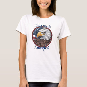 T-shirt Drapeau de Dieu béni America USA