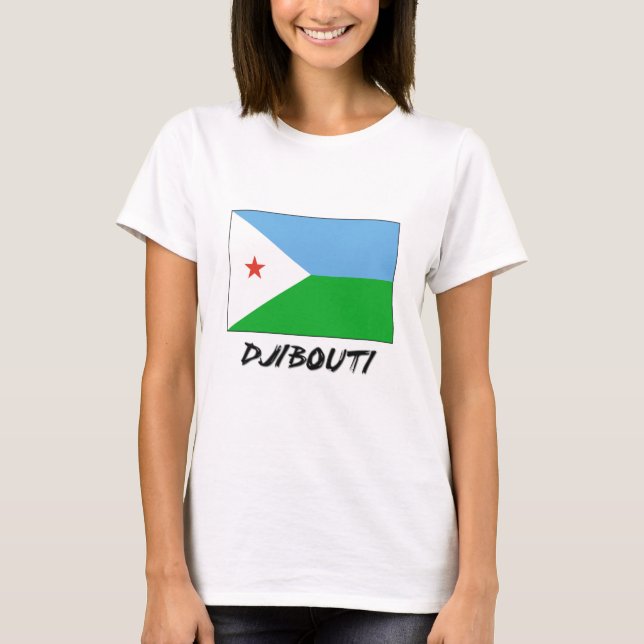 T-shirt Drapeau de Djibouti (Devant)