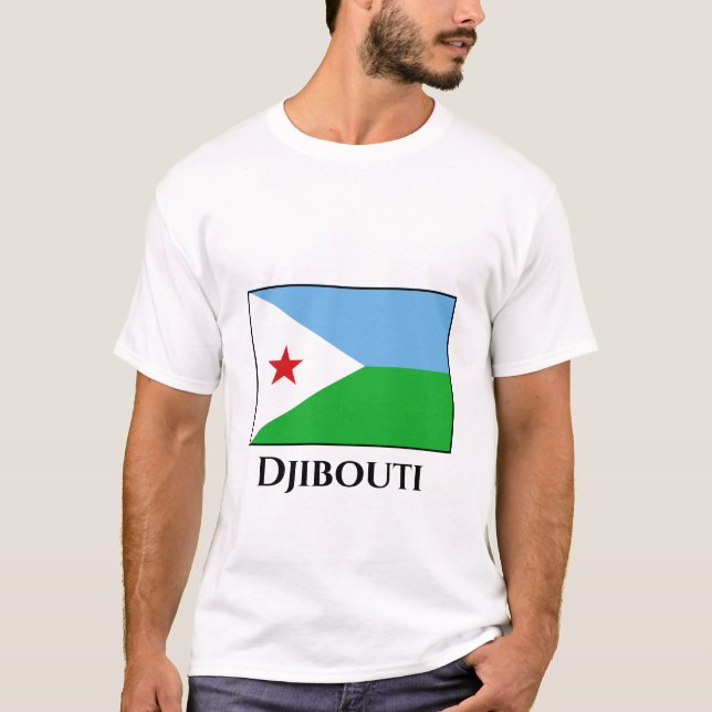 T-shirt Drapeau de Djibouti (Devant)