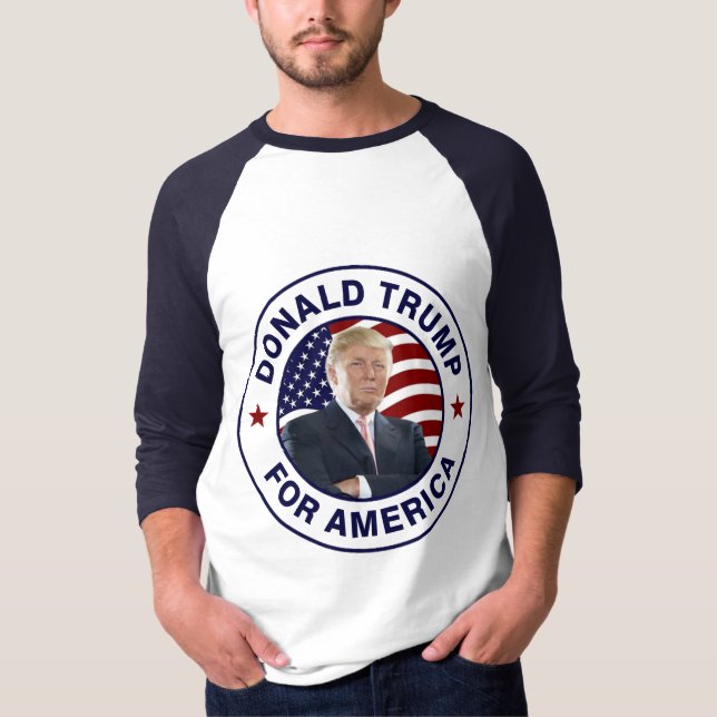 T-shirt Drapeau de Donald Trump USA (Devant)