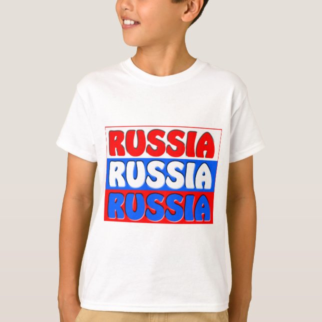 T-shirt DRAPEAU de Fédération de Russie (Devant)