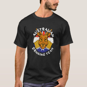 T-shirt Drapeau de fête de bière d'alcool d'équipe de bois
