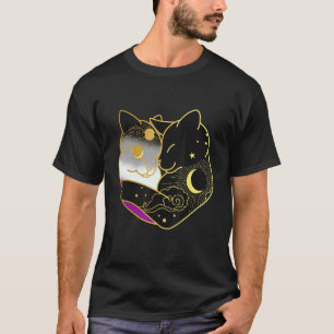 T-shirt Drapeau de fierté Ace cœur de chat asexué LGBT dem