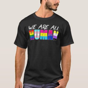 T-shirt Drapeau de fierté arc-en-ciel LGBT humain mignon L