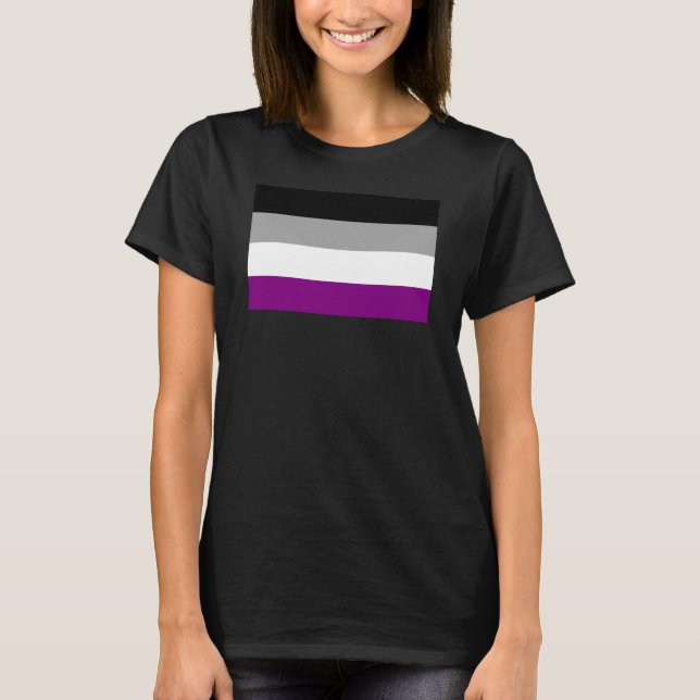 T-shirt Drapeau de fierté asexué (Devant)