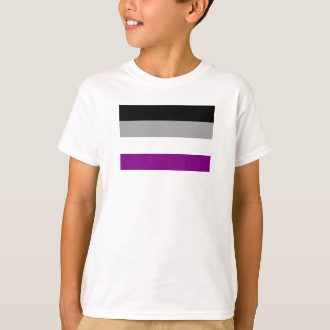 T-shirt Drapeau de fierté asexué (Devant)