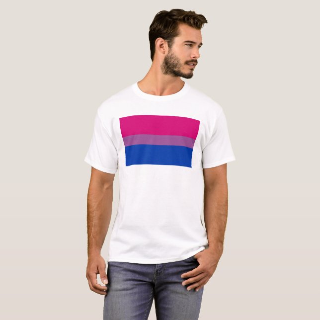 T-shirt Drapeau de fierté bisexuel (Devant entier)