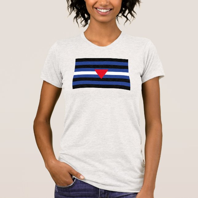 T-shirt Drapeau de fierté cuir queer (Devant)