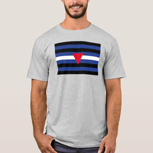 T-shirt Drapeau de fierté cuir queer (Devant)